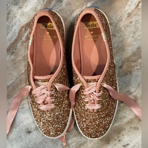 Women’s KATE SPADE KEDS New York Glitter Sneakers- Size 7 - Picture 5 of 9